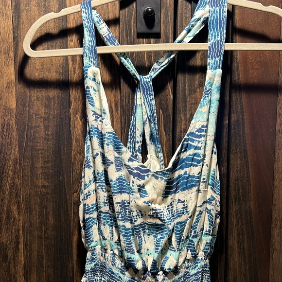 Nicole Miller by New York Strappy Maxi Dress Smocked Waist - Picture 2 of 10